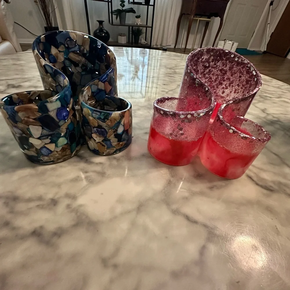Handmade Epoxy resin Mosaic Pen/Makeup Holder